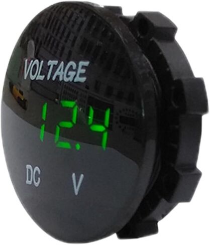 Round Auto Boat Car Motorcycle DC5V-48V LED Panel Mini Digital Volt Voltage Meter Tester Monitor Display Voltmeter 1Pcs (Color : 4) in Saudi Arabia