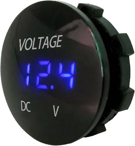 Round Auto Boat Car Motorcycle DC5V-48V LED Panel Mini Digital Volt Voltage Meter Tester Monitor Display Voltmeter 1Pcs (Color : 4) in Saudi Arabia