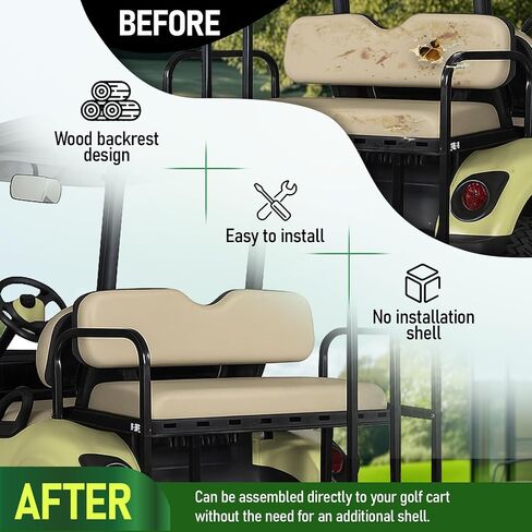 Universal Golf Cart Bottled Seat Bottom & Seat Backrest متوافق مع Yamaha و Ezgo TXT/RXV/ST و Club Car DS & Precident وغيرها in Saudi Arabia