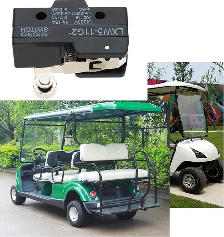 2pcs 3pin terminal micro switch with rowler brake pedal micro switch for golf cart متوافق مع غاز txt ezgo والكهربائي 10606g1 10606g2 17928-g1 31535g1 in Saudi Arabia