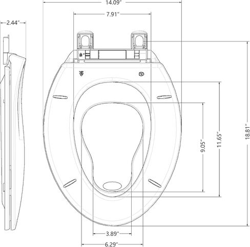 Garvee Toilet Seat, Elongated Fit, Soft Close Lid, Slow Close Noiseless Design, American Standard Compatible in Kuwait