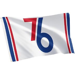 Desert Cactus Philadelphia 76ers Flag NBA 100 ٪ Polyester Indoor Outdoor 3x5 FET FEATS National Basketball Association (Flag City Edition 24-25 B) in Kuwait