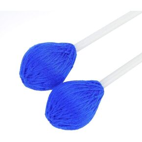 1 Pair Yarn Head Keyboard Marimba Mallets, Vibraphone Mallets with Fiberglass Handles, Mallets Percussion for All Kinds of Bass Percussion Instruments, Blue in Kuwait
