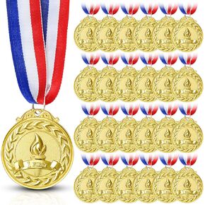 24 PCS 1st Place Medals for Kids ، Medals for Gold Metal Award Medals for Comple Basketball Cootccer Complists Party Bees Team Team Cootcer Running ، 2 inch in Kuwait