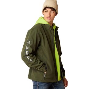 ARIAT Men's Camo Print Logo 2.0 Softshell Jacket Brown Small in Kuwait