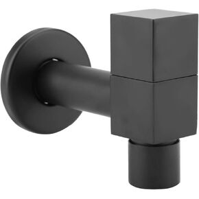 Washing Machine Faucet Square Wall Mount Cold Water Tap Laundry Faucet Tap Bathroom Faucet Modern Black Tap for Balcony Mop Sink Basin Garden (G3/4 Thread) in Kuwait