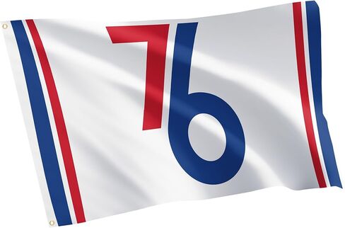 Desert Cactus Philadelphia 76ers Flag NBA 100 ٪ Polyester Indoor Outdoor 3x5 FET FEATS National Basketball Association (Flag City Edition 24-25 B) in Kuwait