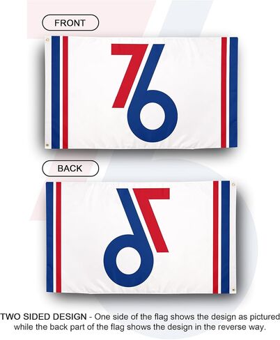 Desert Cactus Philadelphia 76ers Flag NBA 100 ٪ Polyester Indoor Outdoor 3x5 FET FEATS National Basketball Association (Flag City Edition 24-25 B) in Kuwait
