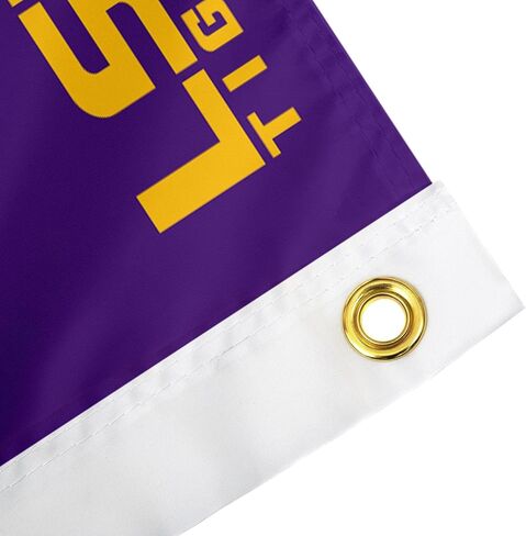 Desert Cactus LSU LSU Flag - 3 × 5 أقدام لافتة النمور ، النسيج المتين الداخلي/الخارجي ، تصميم البوليستر بنسبة 100 ٪ (النمط C) in Kuwait