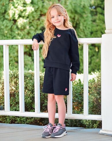 Stelle Girls Athletic Sweatsuit 3 قطع من النوع الثقيل و pant مع جيوب ملابس طويلة الأكمام in Saudi Arabia