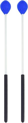 1 Pair Yarn Head Keyboard Marimba Mallets, Vibraphone Mallets with Fiberglass Handles, Mallets Percussion for All Kinds of Bass Percussion Instruments, Blue in Kuwait
