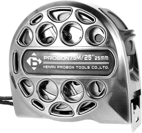 7.5M/25FT Stainless Steel Retractable Tape Measure with Washable and Anti-Fall Design, Double-Sided Scale (FT/CM), Manual Lock for Accurate Measurements in Saudi Arabia