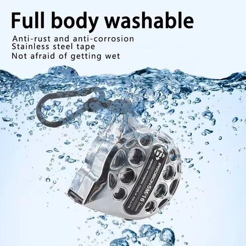 7.5M/25FT Stainless Steel Retractable Tape Measure with Washable and Anti-Fall Design, Double-Sided Scale (FT/CM), Manual Lock for Accurate Measurements in Saudi Arabia