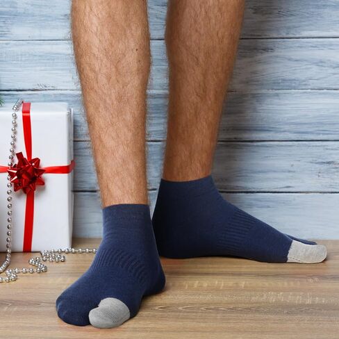6 Pairs Men's Tabi Socks Cotton Socks for Flip Flop Split Toe Stockings for Men Athletic Wicking in Saudi Arabia