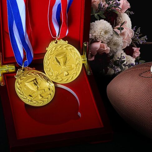 24 PCS 1st Place Medals for Kids ، Medals for Gold Metal Award Medals for Comple Basketball Cootccer Complists Party Bees Team Team Cootcer Running ، 2 inch in Kuwait