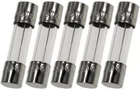 5PCS 100mA 125v/250v Glass Fuse (0.1A), 5x20mm (3/16 inch in Saudi Arabia