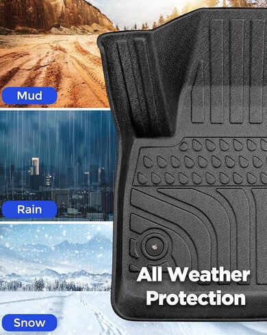 Custom Fit 3 Pcs Floor Mats for Honda Civic 2022-2025 - All-Weather Rubber Mats & Liners, Heavy Duty Car Interior Protection for Civic, Weather-Resistant & Easy to Clean in Kuwait