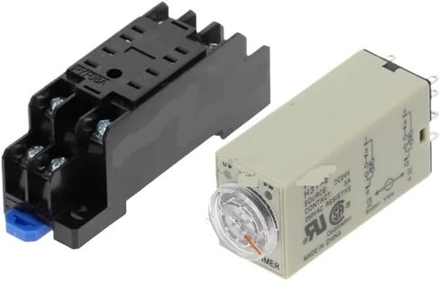 المرحلات H3Y-2 AC/DC 36V مع مقبس الأساس على مقبس القاعدة ، مقبض دوار DPDT DPDT 1S/5S/10S/30S/60S/3M/5M/10M/10M/30M توقيت توقيت التتابع (Voltage DC 36V ، 0-3 ثانية) in Saudi Arabia