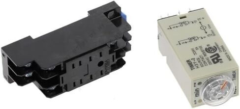 المرحلات H3Y-2 AC/DC 36V مع مقبس الأساس على مقبس القاعدة ، مقبض دوار DPDT DPDT 1S/5S/10S/30S/60S/3M/5M/10M/10M/30M توقيت توقيت التتابع (Voltage DC 36V ، 0-3 ثانية) in Saudi Arabia