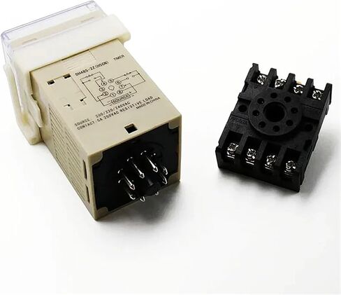 AC110V 220V 380V DC12V 24V DH48S-2Z DH48S Digital Programmable Time Relay Switch Timer On Delay 8 Pins SPDT 2 Group Contacts(AC110V) in Saudi Arabia