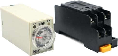 تأخير توقيت H3Y-2 DC12V DC24V DC36V مع مقبس الأساس الطاقة على تأخير مقبض دوار DPDT 0-60MIN توقيت توقيت توقيت (الجهد DC 24V ، 0-30 دقيقة) in Kuwait