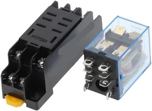 1Pc LY2NJ HH62P HHC68A-2Z Electronic Micro Mini Electromagnetic Relay 10A 8PIN Coil DPDT with Socket Base DC12V,24V AC110,220V(AC 220V) in Saudi Arabia