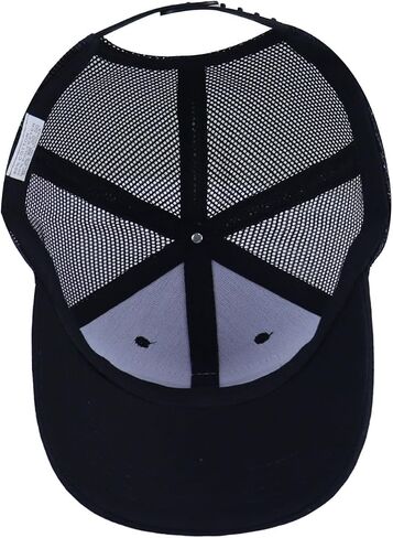 American Flag with Bass Trucker Hats for Men, Adjustable Leather Patch Mesh Fishing Baseball Cap in Kuwait