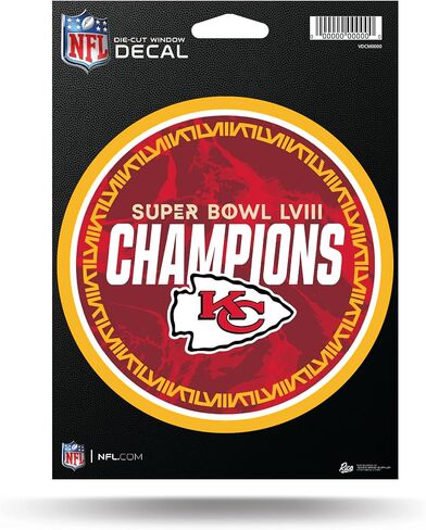 Rico Industries NFL Football Kansas City Chiefs عودة إلى الوراء 5 "× 7" شارات فينيل يموت - سيارة/شاحنة/ملحق المنزل in Kuwait