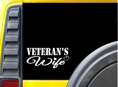 Veteran's Wife K355 8 inch Sticker military soldier decal in Saudi Arabia