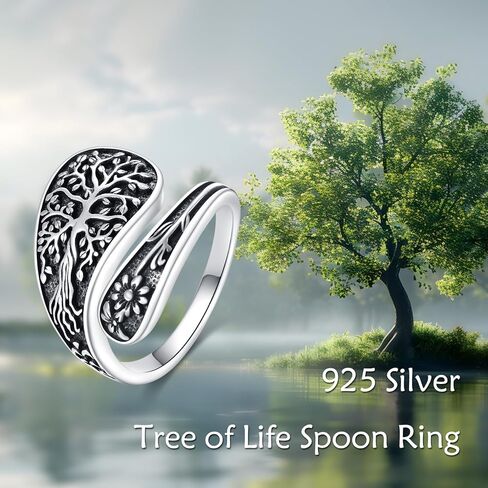 Hummingbird Spoon Ring 925 Sterling Silver Adjustable Abalone Shell Hummingbird Thumb Rings Hummingbird Jewelry Gift for Women Mother in Saudi Arabia