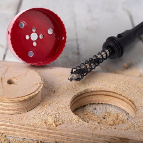Blulu 4 Set 2/3/4/6 Inch Hole Saw for Recessed Lights and Can Lights, Bi-Metal with Dust Bowl Gard Carbide Hole Saw Set with Drill Bits for Wood, Plywood, Plaster Drywall, PVC, Thin Metal in Saudi Arabia