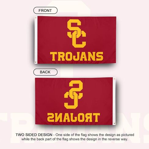 Desert Cactus University of Southern California USC Flag - 3 × 5 أقدام لافتة طروادة ، نسيج متين داخلي/خارجي ، تصميم البوليستر بنسبة 100 ٪ (النمط G) in Saudi Arabia