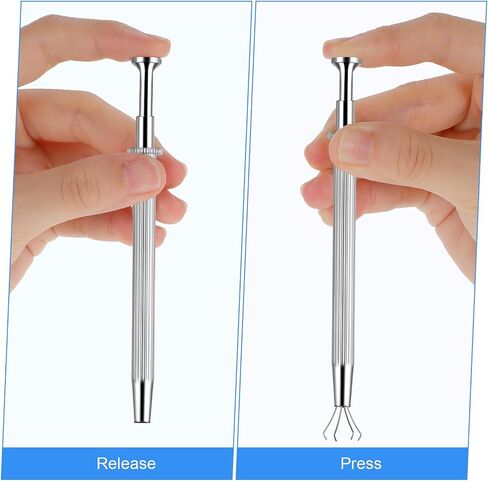3Pcs Piercing Ball Grabber Tool Set, Piercing Tools For Changing Jewelry Stainless Steel Jewelry Locking Tweezers For Tiny Objects IC Chip Electronic Components in Saudi Arabia