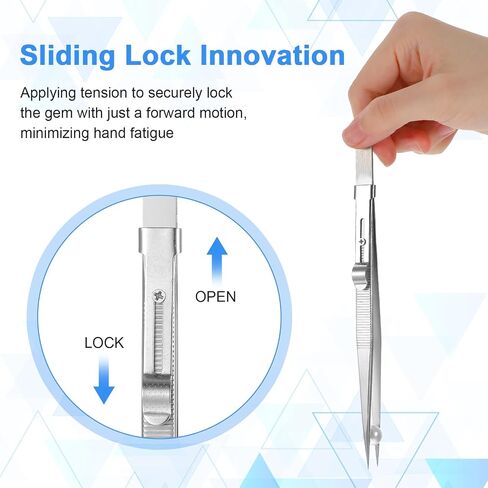 3Pcs Piercing Ball Grabber Tool Set, Piercing Tools For Changing Jewelry Stainless Steel Jewelry Locking Tweezers For Tiny Objects IC Chip Electronic Components in Saudi Arabia
