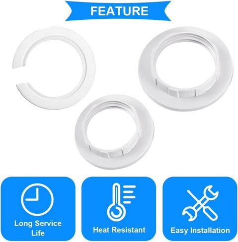 10 PCS E27 LAMP LAMP LAMP LAMPER RING SOCKER PLATE LIGHT FITTING LAMPERSADE GASHER ADAPTER مع 10 PCS E14 LAMP RING ، 10 PCS E27 TO E14 LAMP RING in Saudi Arabia