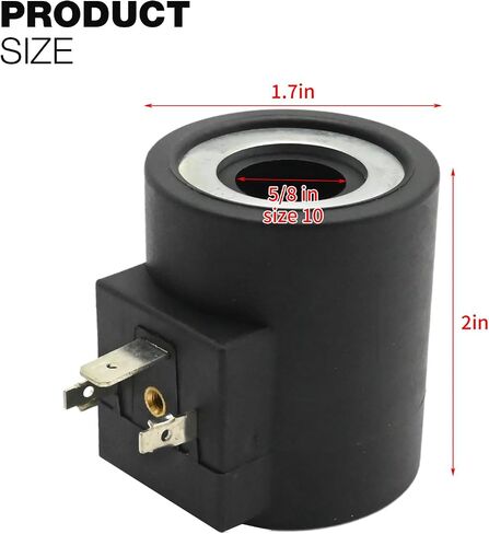 6356024 Solenoid Valve Coil with 3 Prong DIN Connector 24v DC Size 10 (5/8") in Saudi Arabia