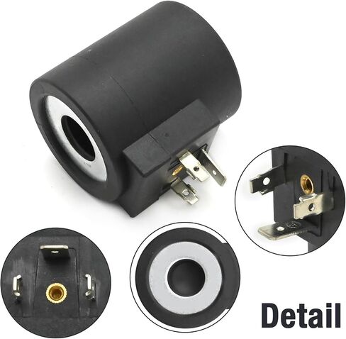 6356024 Solenoid Valve Coil with 3 Prong DIN Connector 24v DC Size 10 (5/8") in Saudi Arabia