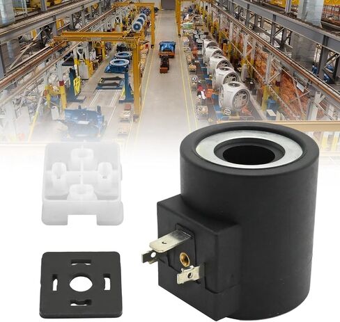 6356024 Solenoid Valve Coil with 3 Prong DIN Connector 24v DC Size 10 (5/8") in Saudi Arabia