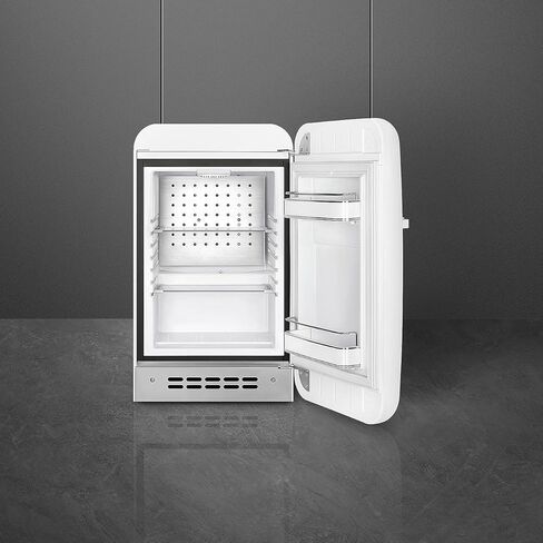 Smeg FAB5URBL3 16" 50's Retro Style Series Compact Cooler with 1.5 cu. ft. Capacity Absorption Cooling Automatic Defrost LED Interior Lighting and Adjustable Shelves Black, Right Hand Hinge in Saudi Arabia