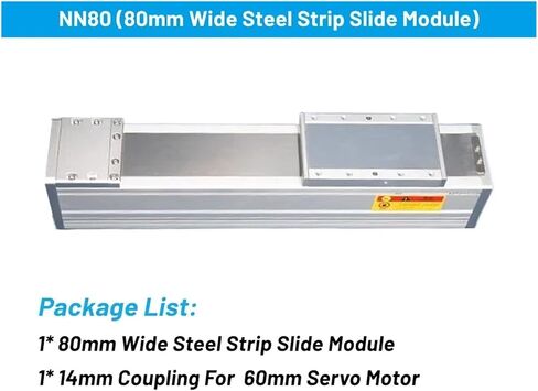 80mm Wide Fully Enclosed Linear Guide Ball Screw Rail Motion Stage Slide Module SFU1605/1610(60 Motor Bracket,550mm SFU1610) in Saudi Arabia