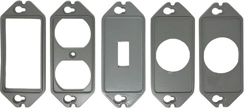 Sealproof 1-Gang Vertical Weatherproof Outdoor Metal Flat Outlet Cover, Single Gang Electrical Power Receptacle Protector, UL Listed, 4-in1, Bronze in Kuwait