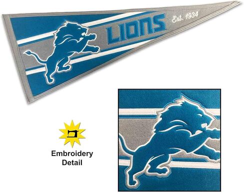 WinCraft Detroit Lions Embroidered and Sewn Pennant in Saudi Arabia