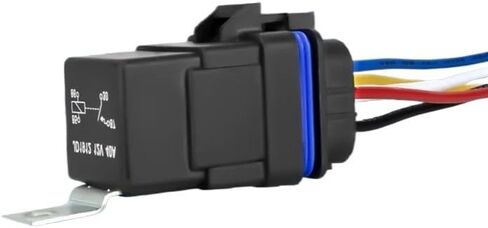 Car Auto Auto Meries Sealed Waterproof DC12V 40A 5PIN 4PIN AUTO RELAY + حامل مع أسلاك طولها 105 مم (4 دبوس) in Saudi Arabia
