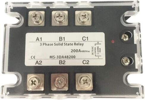 TSR-200DA SSR-200DA ثلاث مرحلة من المرحلة الصلبة ترحيل DC 5-32V التحكم في الإدخال AC 90 ~ 480V تحميل 200A 3 مرحلة SSR Power DA48200 in Kuwait