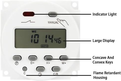TIMER 220V 110V 24V 12V CN101A LCD Timer Timer Time Time Relay 16A CN101 (12V) in Saudi Arabia