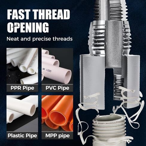 أداة خيط أنابيب PVC الداخلية والخارجية المتكاملة ، أداة قطع مؤشر ترابط أنابيب مزدوجة الوظيفة لأحجام الأنابيب 1/2 "و 3/4" ، مجموعة ترابط الأنابيب PVC لإصلاح المنزل (1/2 "+*3/4") in Saudi Arabia