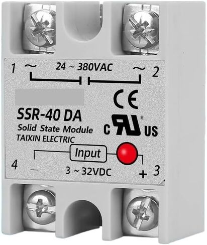 Single Phase Solid State Relay SSR-40DA SSR-25DA SSR-10DA DC to AC 3-32VDC Input 24-380VAC Output Solid State Relay(SSR-25DA) in Saudi Arabia