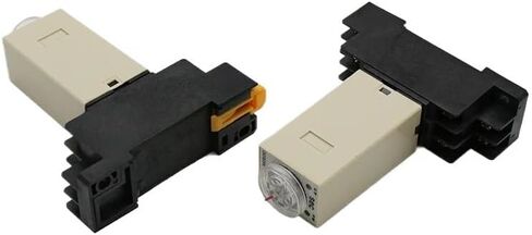 1pcs H3Y-2 AC 220V Delay Timer Time Relay Switch 0-30 Minute/Seconds Adjustable 5A with Base Socket Rotary Knob DPDT(Voltage AC 220V,0-3 Minute) in Saudi Arabia