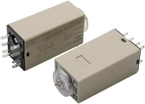 1pcs H3Y-2 AC 220V Delay Timer Time Relay Switch 0-30 Minute/Seconds Adjustable 5A with Base Socket Rotary Knob DPDT(Voltage AC 220V,0-3 Minute) in Saudi Arabia