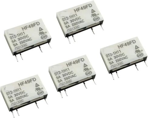 5 قطع 12VDC 250VAC 5A 4 TERMINAL NO HF49FD 012-1H11 RELAY in Saudi Arabia